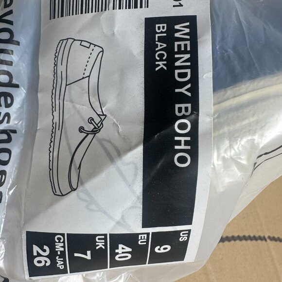 HEY DUDE WENDY BOHO BLACK 9 - Picture 2 of 5